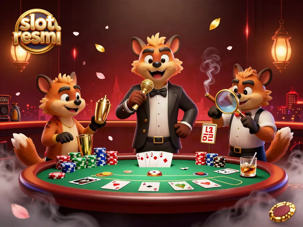 Laughing hyenas in a comedy casino club showcase slot resmi theme with vibrant game elements.