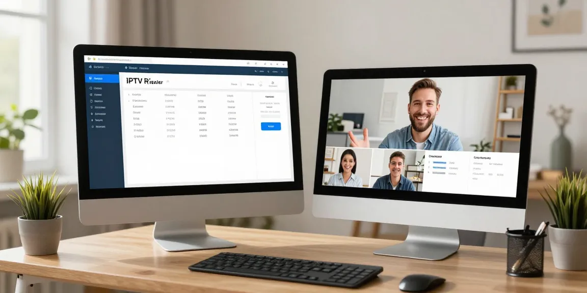 IPTV reseller at work in community-focused office providing trusted service.