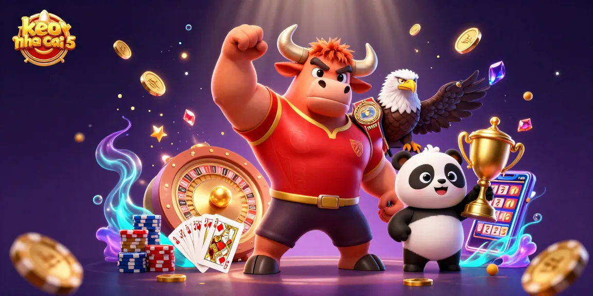 Win big with keo nha cai 5 in an exciting casino scene filled with action and prizes!