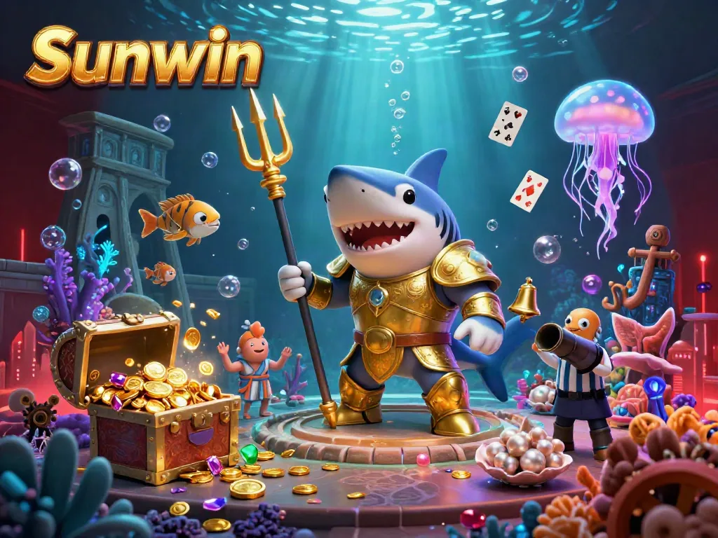 Experience the thrill of gaming with Sunwin, featuring vibrant underwater casino action with interactive elements.