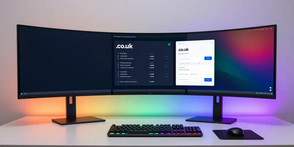 Discover cheap .co.uk domains with expert tools for effortless registration in a modern tech workspace.