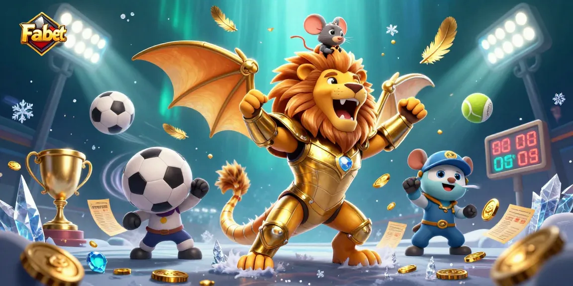 Experience Fabet's thrilling gaming adventure with vibrant casino elements and dynamic sports action.