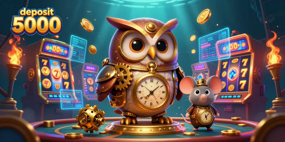 Spin to win with deposit 5000 at vibrant slot machines in an engaging casino scene.