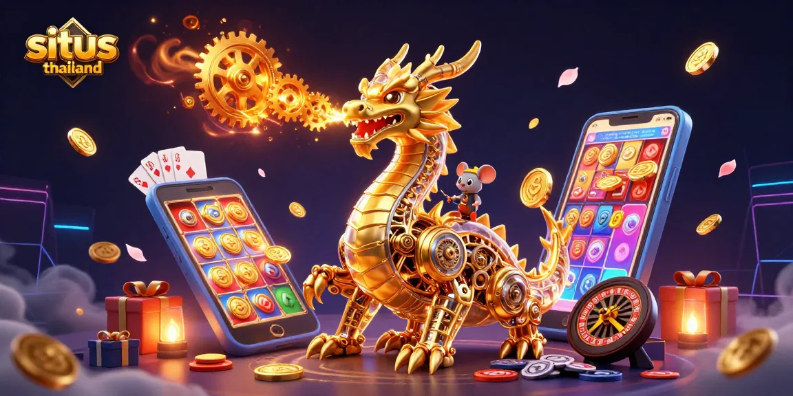 Engage in winning plays at situs thailand with vibrant slot games and captivating golden visuals.