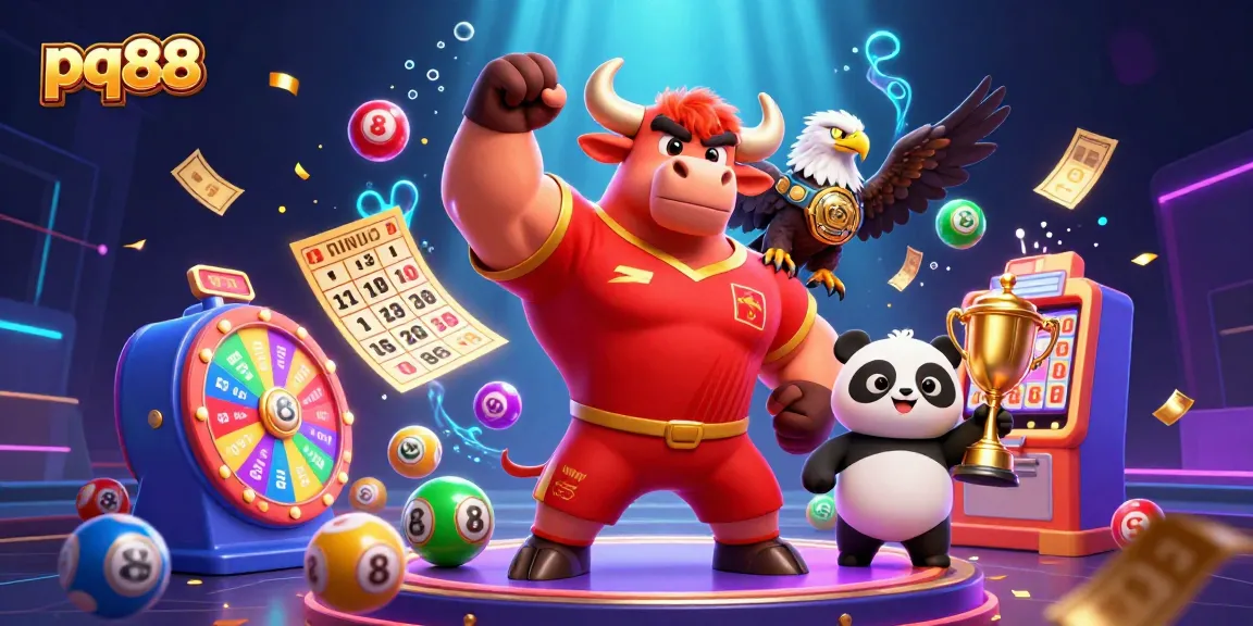 Experience thrilling gameplay at pq88 with a dynamic 3D casino celebration filled with vibrant prizes.