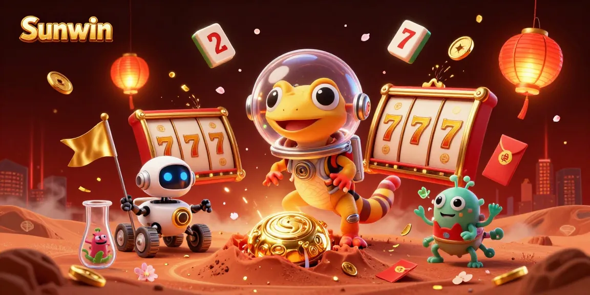 Join the Martian gecko on a winning adventure in the exciting world of Sunwin casino games.
