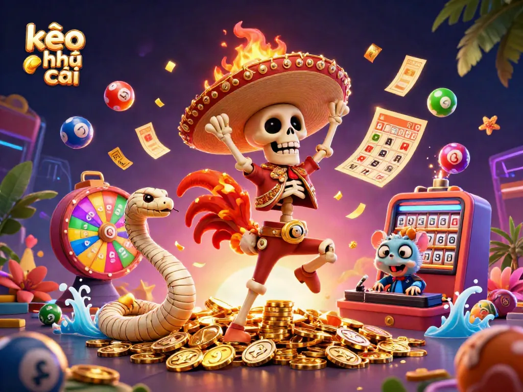 Experience winning strategies with kèo nhà cái in a vibrant, dynamic betting illustration.