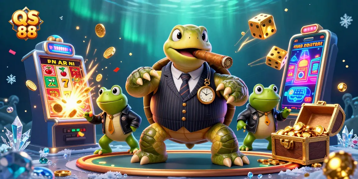 Experience thrill at QS 88 with a vivid casino scene featuring rich rewards and lively characters.