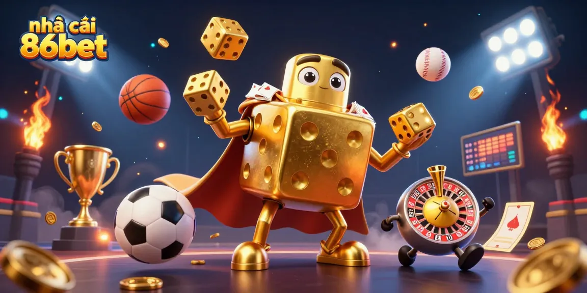Experience exciting bets and gaming thrills at nhà cái 86bet with dynamic characters and vibrant casino elements.