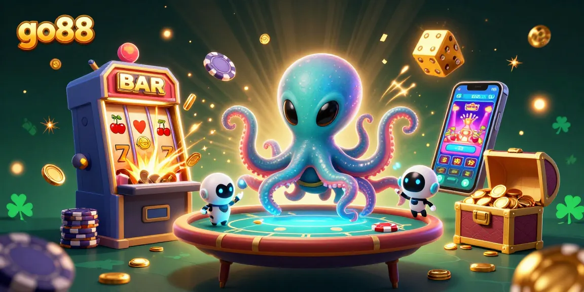 Experience rich gaming action at go88 with an alien octopus and treasure-filled slot machines.