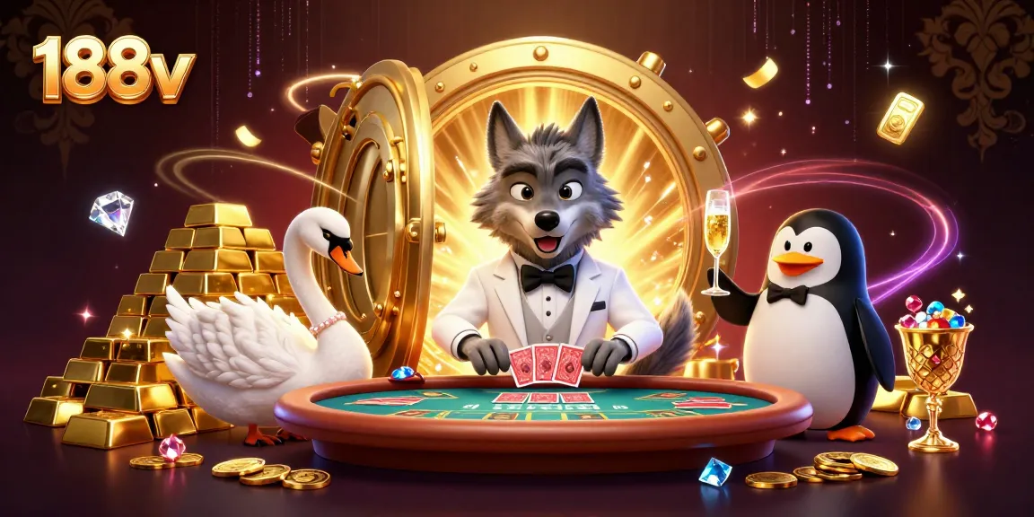 Experience excitement at 188v with a stunning baccarat scene featuring glamorous casino elements.