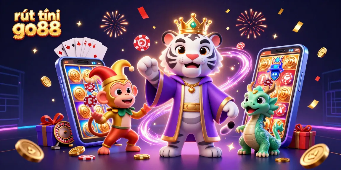 Engage in thrilling gameplay with rút tiền go88, as colorful slot games and animated characters create excitement.
