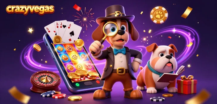 Experience thrilling gameplay with crazyvegas as a detective investigates poker chip clues.