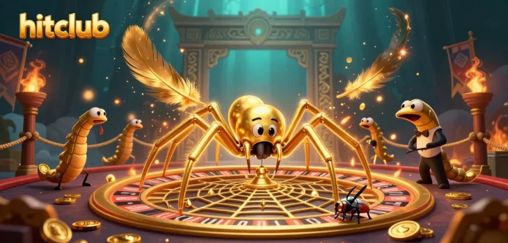 Bet with hitclub in a vibrant 3D casino scene featuring unique gambling elements and lively characters.
