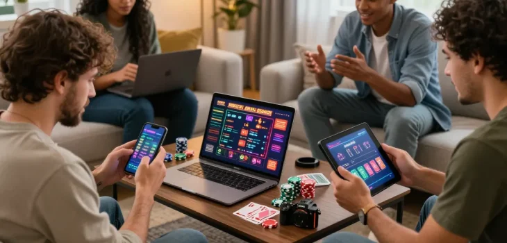 Engaged players enjoying online games at SHBET, showcasing a vibrant gaming atmosphere.